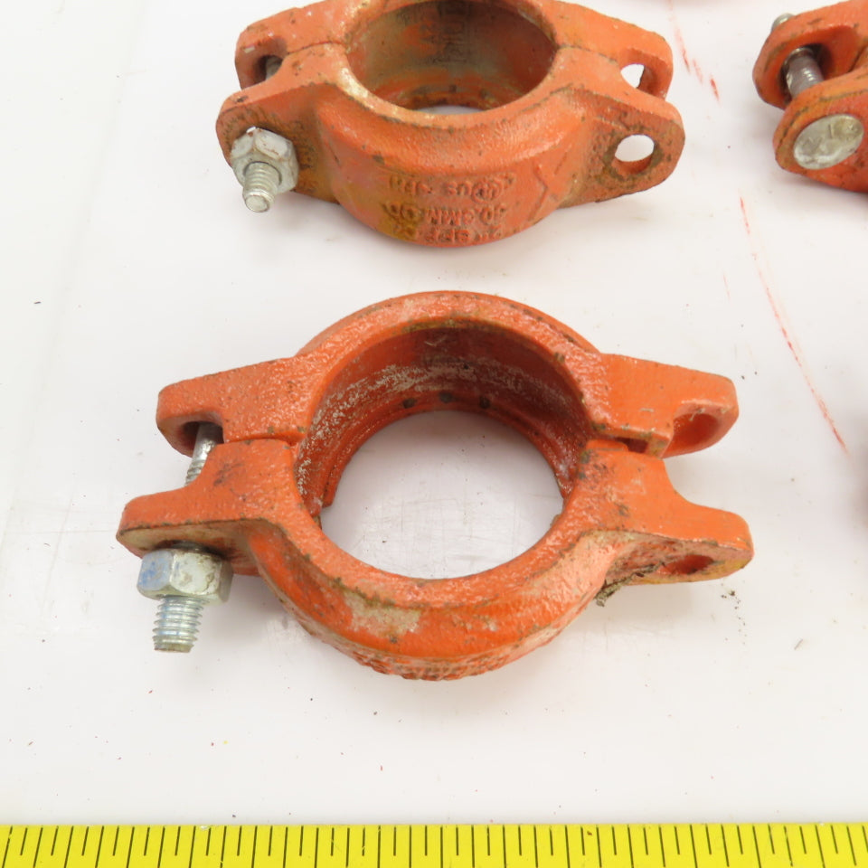 SPF 2" Ductile Iron Ridgid Pipe Coupling No Rubber Inserts Lot Of 7