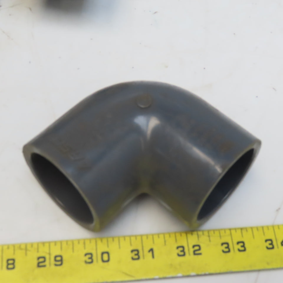 Lasco 1-1/2" Slip Glue x 1-1/2" Slip Glue 90° Elbow Gray Sch 80 PVC Lot of 11