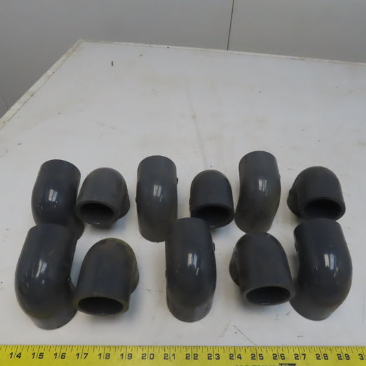 Lasco 1-1/2" Slip Glue x 1-1/2" Slip Glue 90° Elbow Gray Sch 80 PVC Lot of 11