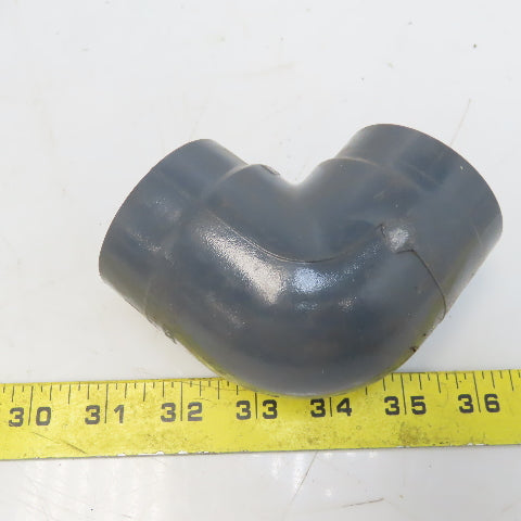 1-1/2" Slip Glue x 1-1/2" Slip Glue 90° Elbow Gray Sch 80 PVC Lot of 10