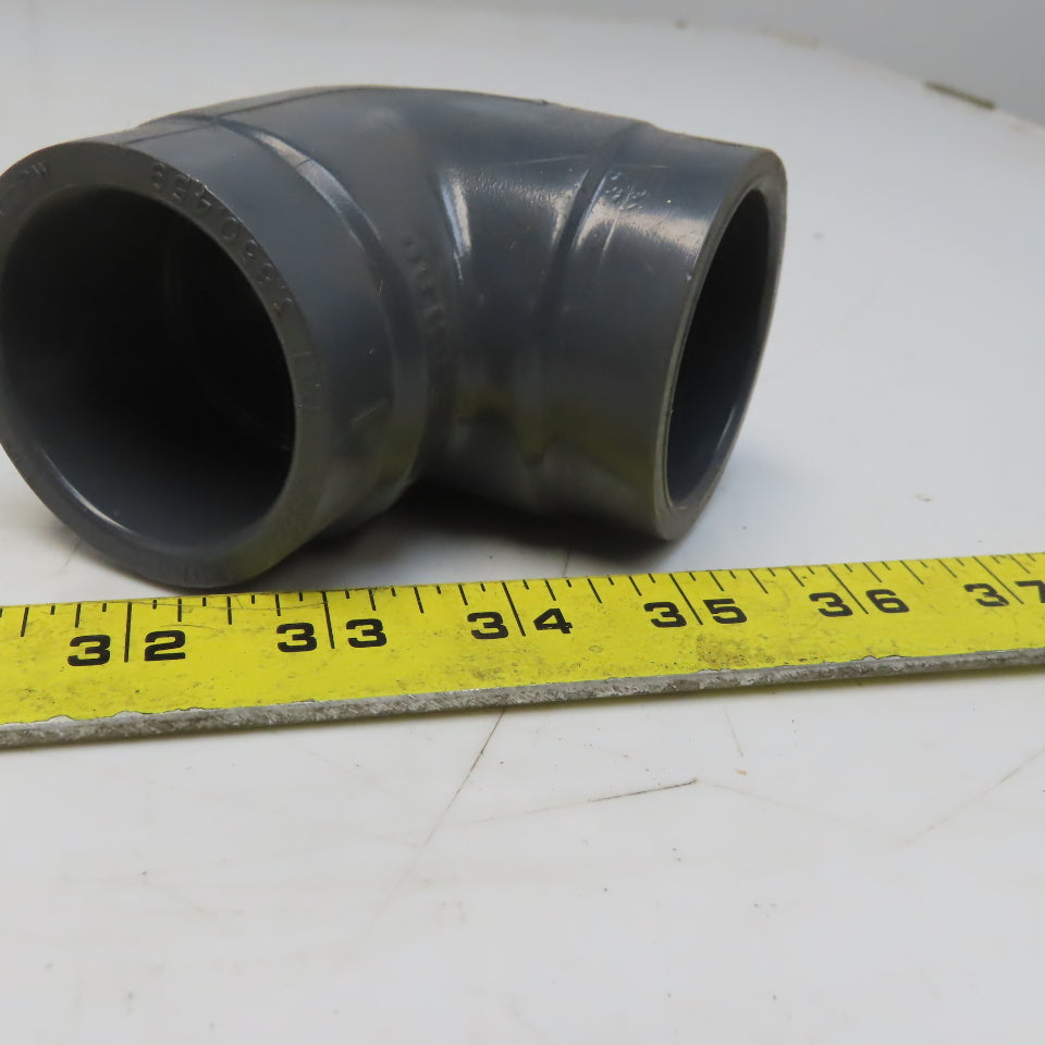 1-1/2" Slip Glue x 1-1/2" Slip Glue 90° Elbow Gray Sch 80 PVC Lot of 10