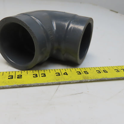 1-1/2" Slip Glue x 1-1/2" Slip Glue 90° Elbow Gray Sch 80 PVC Lot of 10