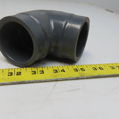 1-1/2" Slip Glue x 1-1/2" Slip Glue 90° Elbow Gray Sch 80 PVC Lot of 10