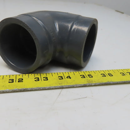 1-1/2" Slip Glue x 1-1/2" Slip Glue 90° Elbow Gray Sch 80 PVC Lot of 10