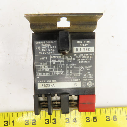 Allen Bradley 852S-A Ser G Solid State Timer Module 120V Line 300V Max Output