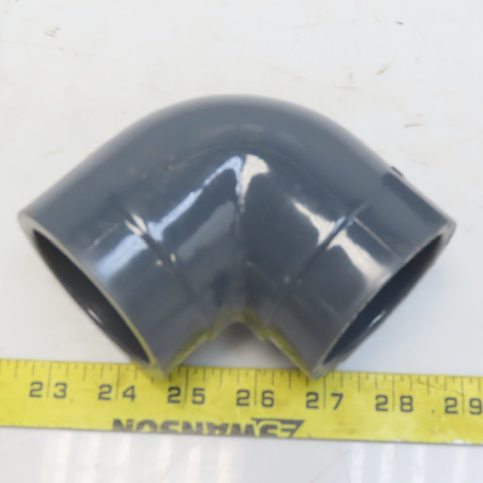 High Strength 2" 90° Elbow Gray PVC Schedule 80 Slip Glue Lot of 5