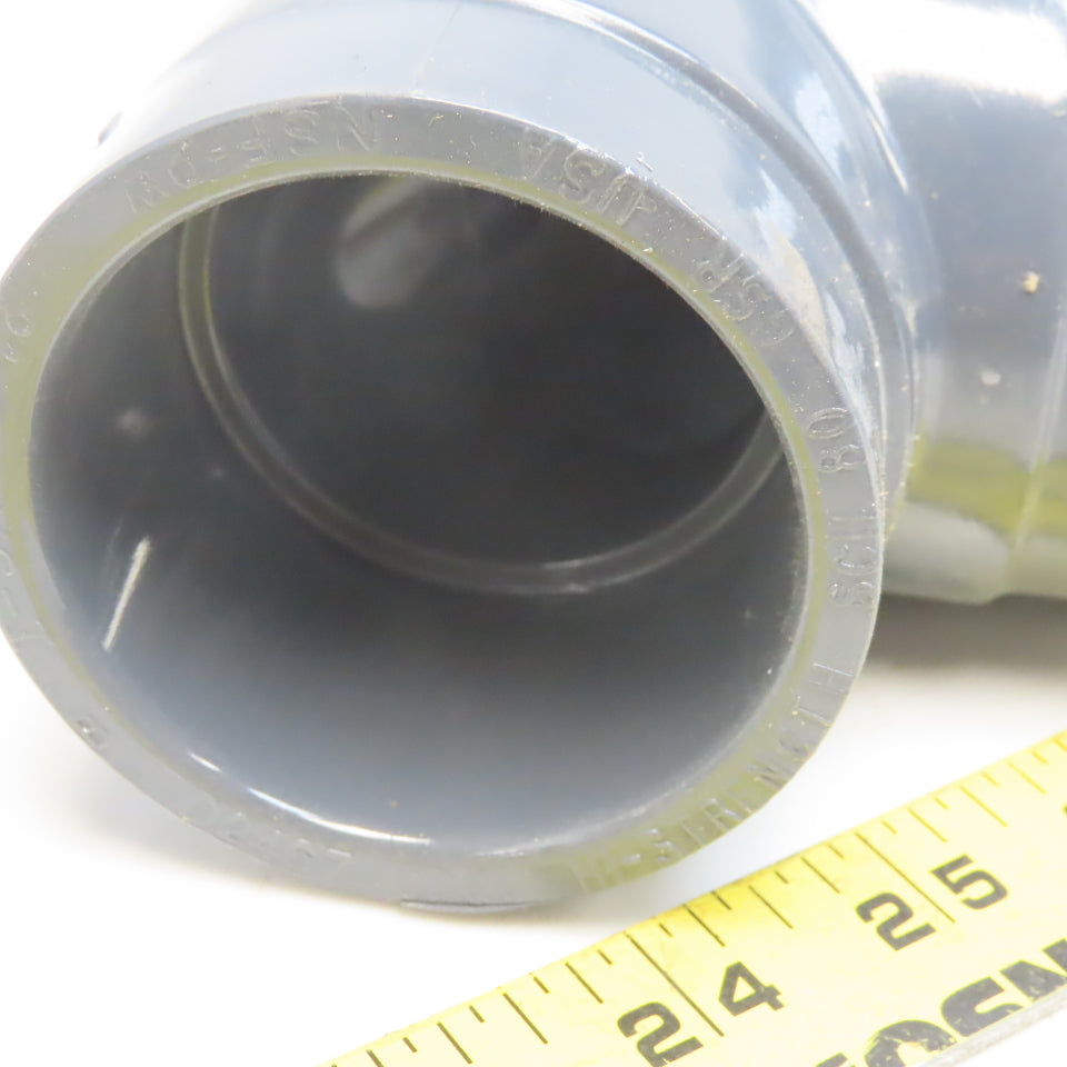 High Strength 2" 90° Elbow Gray PVC Schedule 80 Slip Glue Lot of 5