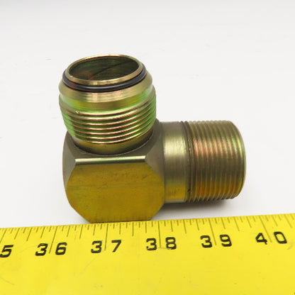 1-1/4" JIC O-Ring Seat Male x 1-1/4"-11.5 NPT Male Elbow 90°