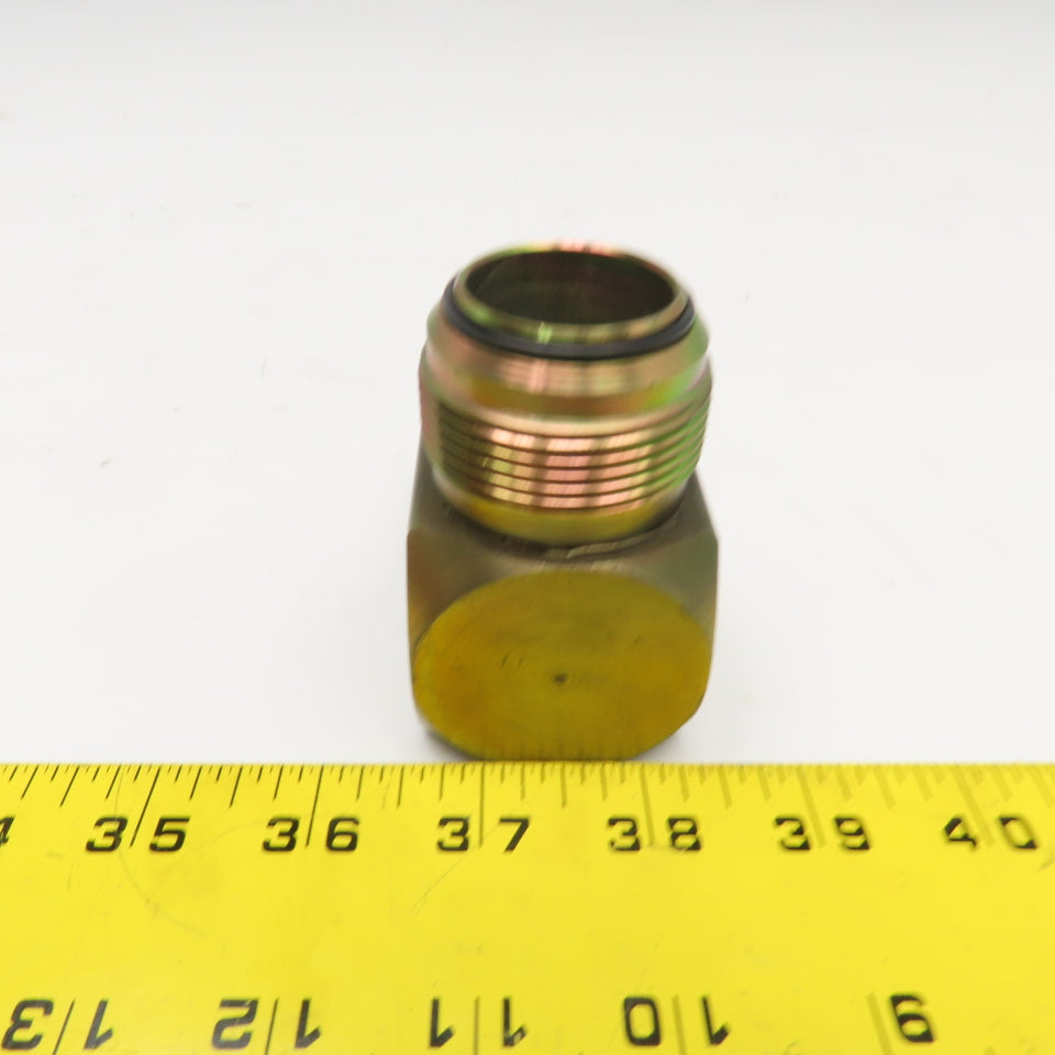 1-1/4" JIC O-Ring Seat Male x 1-1/4"-11.5 NPT Male Elbow 90°