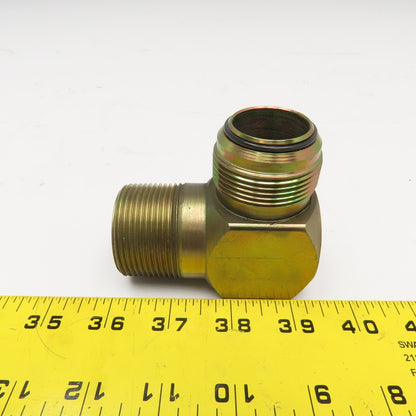 1-1/4" JIC O-Ring Seat Male x 1-1/4"-11.5 NPT Male Elbow 90°