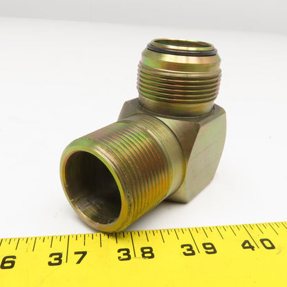 1-1/4" JIC O-Ring Seat Male x 1-1/4"-11.5 NPT Male Elbow 90°