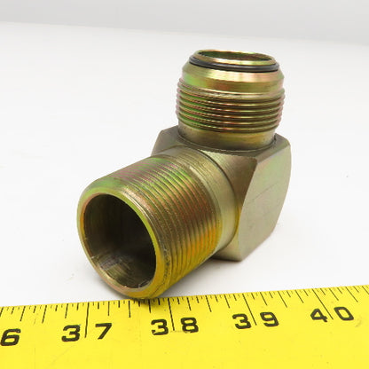 1-1/4" JIC O-Ring Seat Male x 1-1/4"-11.5 NPT Male Elbow 90°