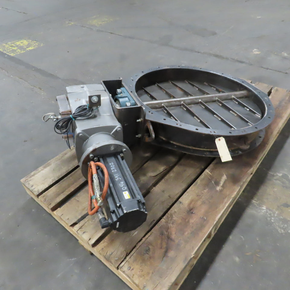 38" Flange Butterfly Damper Valve 480V 7.4Hp Allen Bradley VPL-B1654B-PJ12AA