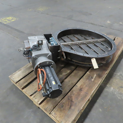 38" Flange Butterfly Damper Valve 480V 7.4Hp Allen Bradley VPL-B1654B-PJ12AA