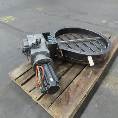 38" Flange Butterfly Damper Valve 480V 7.4Hp Allen Bradley VPL-B1654B-PJ12AA
