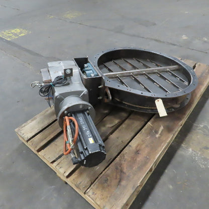 38" Flange Butterfly Damper Valve 480V 7.4Hp Allen Bradley VPL-B1654B-PJ12AA