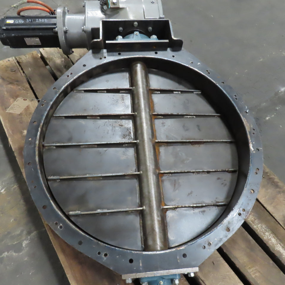 38" Flange Butterfly Damper Valve 480V 7.4Hp Allen Bradley VPL-B1654B-PJ12AA