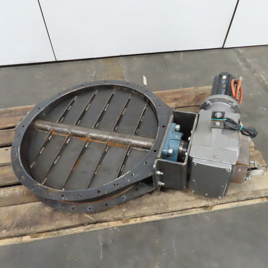 38" Flange Butterfly Damper Valve 480V 7.4Hp Allen Bradley VPL-B1654B-PJ12AA