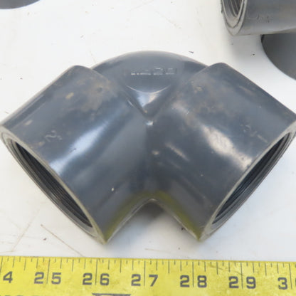 NIBCO 2" Pipe FPT x FPT Schedule 80 Gray 90° PVC Elbow Lot of 8