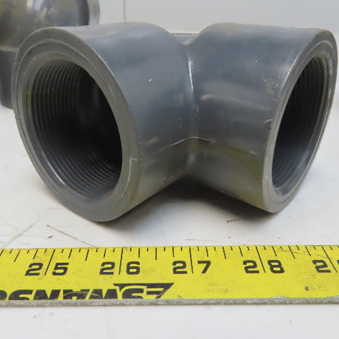 NIBCO 2" Pipe FPT x FPT Schedule 80 Gray 90° PVC Elbow Lot of 8
