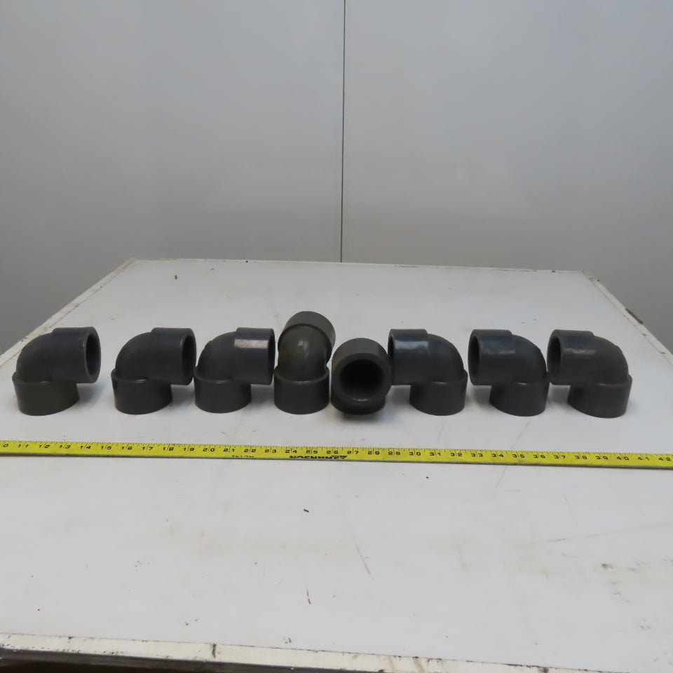 NIBCO 2" Pipe FPT x FPT Schedule 80 Gray 90° PVC Elbow Lot of 8