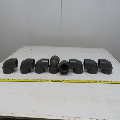NIBCO 2" Pipe FPT x FPT Schedule 80 Gray 90° PVC Elbow Lot of 8