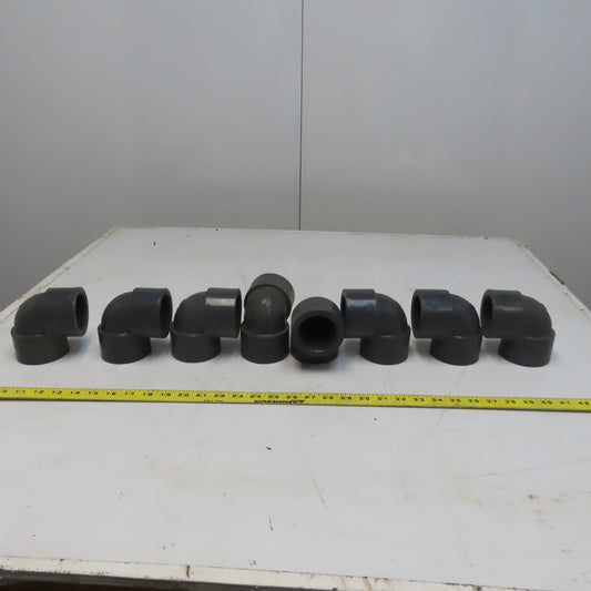 NIBCO 2" Pipe FPT x FPT Schedule 80 Gray 90° PVC Elbow Lot of 8