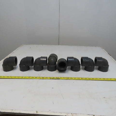NIBCO 2" Pipe FPT x FPT Schedule 80 Gray 90° PVC Elbow Lot of 8