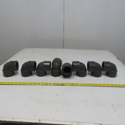 NIBCO 2" Pipe FPT x FPT Schedule 80 Gray 90° PVC Elbow Lot of 8