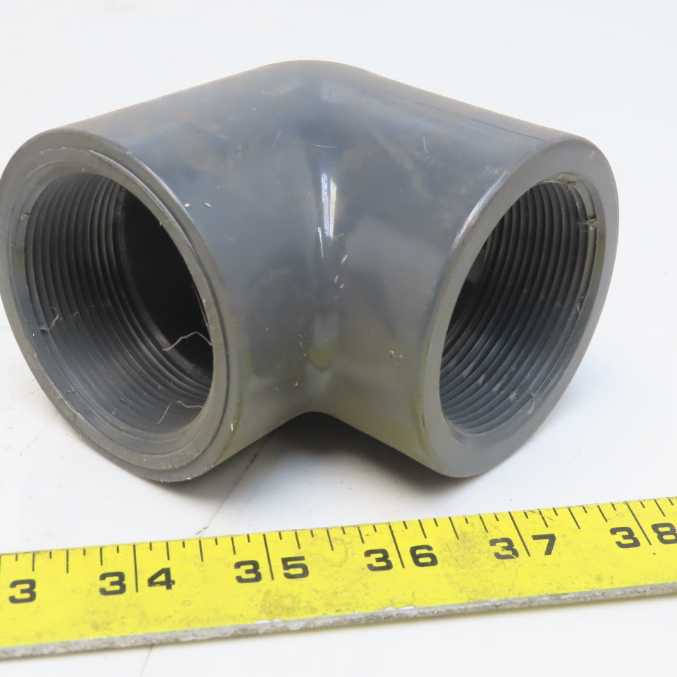 2" Pipe FPT x FPT Schedule 80 Gray 90° PVC Elbow Lot of 5