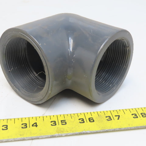 2" Pipe FPT x FPT Schedule 80 Gray 90° PVC Elbow Lot of 5