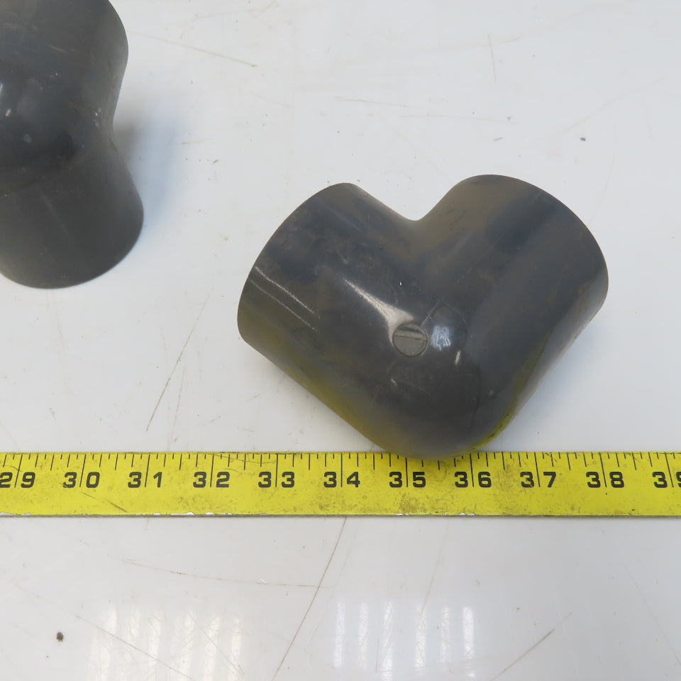2" Pipe FPT x FPT Schedule 80 Gray 90° PVC Elbow Lot of 5