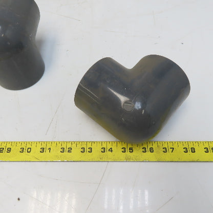 2" Pipe FPT x FPT Schedule 80 Gray 90° PVC Elbow Lot of 5