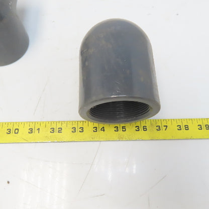 2" Pipe FPT x FPT Schedule 80 Gray 90° PVC Elbow Lot of 5