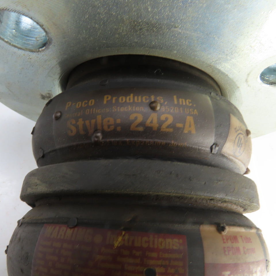 Proco Style 242-A 3" Flexible EPDM Expansion Joint Coupling 7-1/2" Flange OD