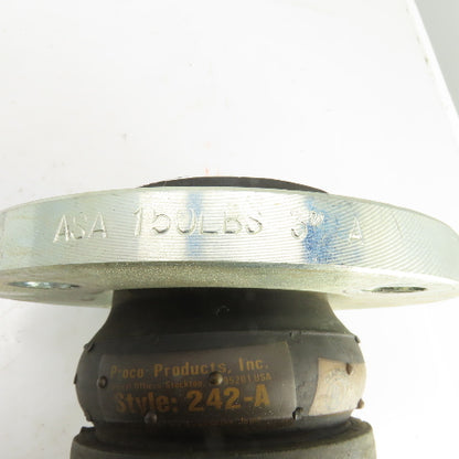 Proco Style 242-A 3" Flexible EPDM Expansion Joint Coupling 7-1/2" Flange OD