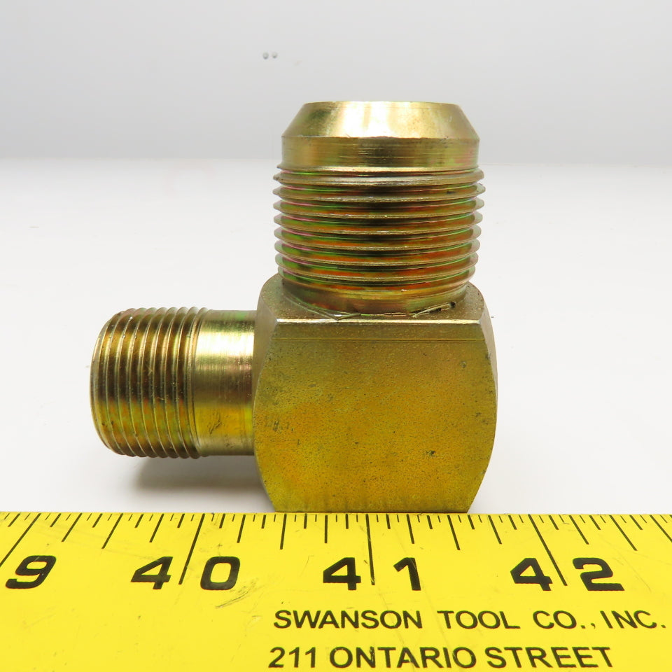 1" JIC Flare Male x 3/4" NPSM Male Elbow 90° Lot Of 2