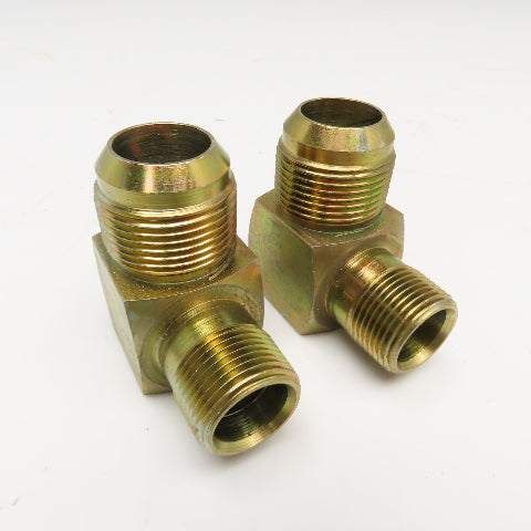 1" JIC Flare Male x 3/4" NPSM Male Elbow 90° Lot Of 2
