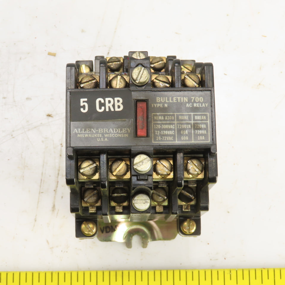Allen Bradley 700-N800A1 Ser C Bulletin 700 Type N Control AC Relay 120V Coil