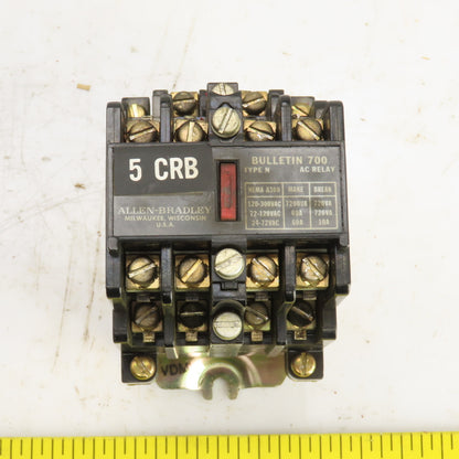 Allen Bradley 700-N800A1 Ser C Bulletin 700 Type N Control AC Relay 120V Coil