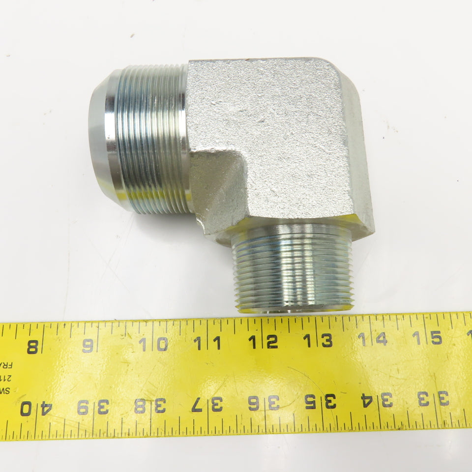 2" JIC Flare Male x 1-1/2" NPT Male Elbow 90°