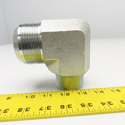 2" JIC Flare Male x 1-1/2" NPT Male Elbow 90°