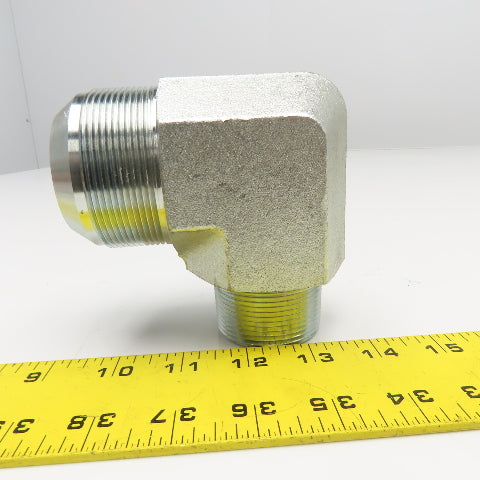 2" JIC Flare Male x 1-1/2" NPT Male Elbow 90°