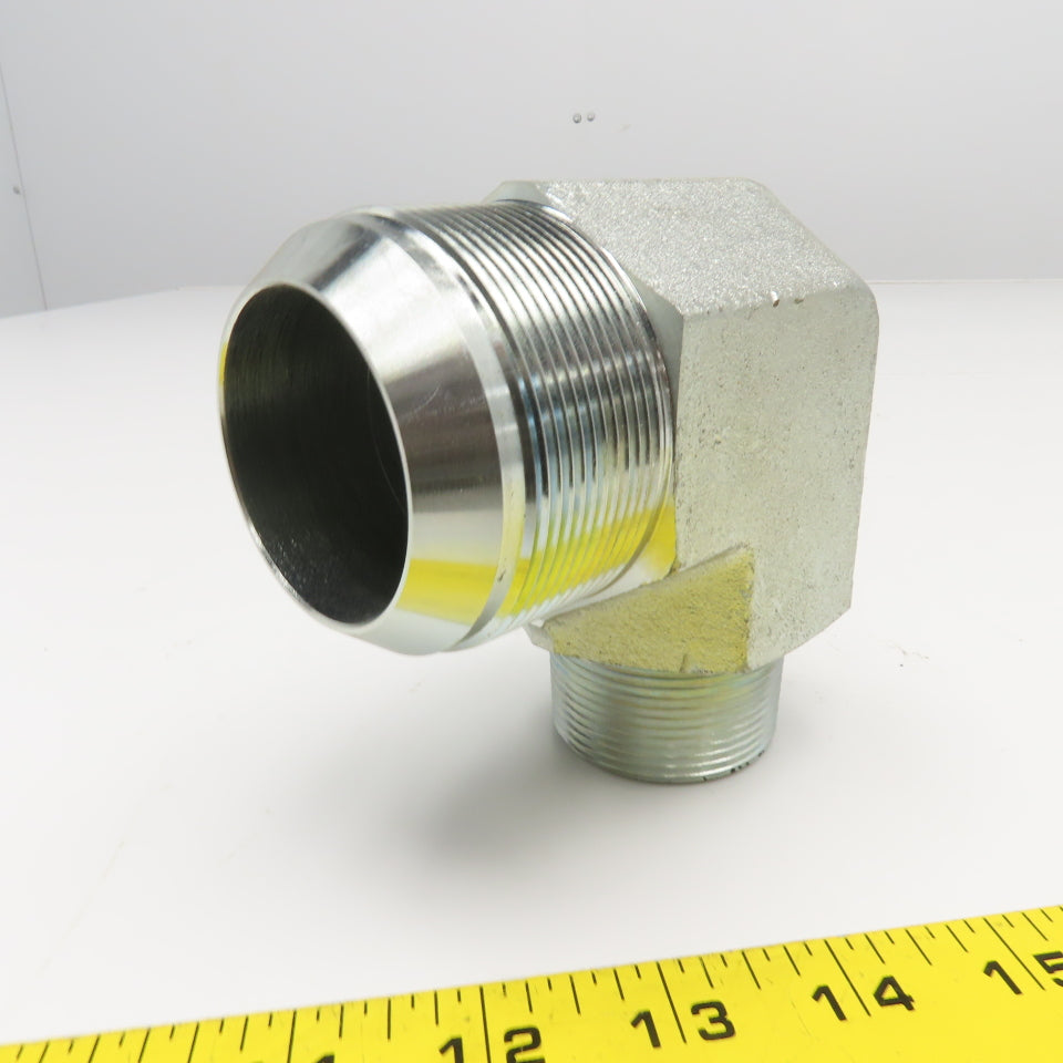 2" JIC Flare Male x 1-1/2" NPT Male Elbow 90°