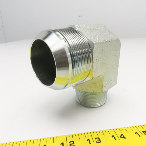 2" JIC Flare Male x 1-1/2" NPT Male Elbow 90°