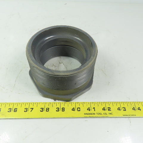 4" X 3" Schedule 80 Gray PVC Reducer Bushing MPT X FPT