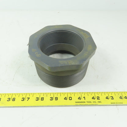 4" X 3" Schedule 80 Gray PVC Reducer Bushing MPT X FPT