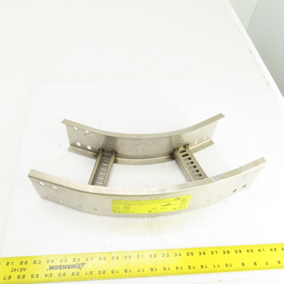 Cooper 4SS6MR-06-45HB12 B-Line Stainless Steel 45° Ladder Cable Tray 6" W
