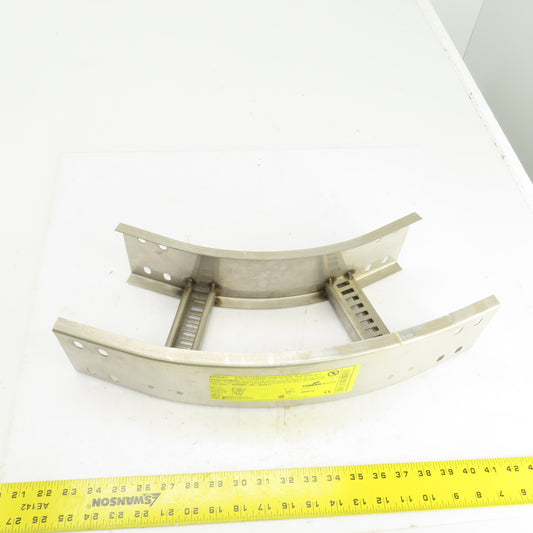 Cooper 4SS6MR-06-45HB12 B-Line Stainless Steel 45° Ladder Cable Tray 6" W