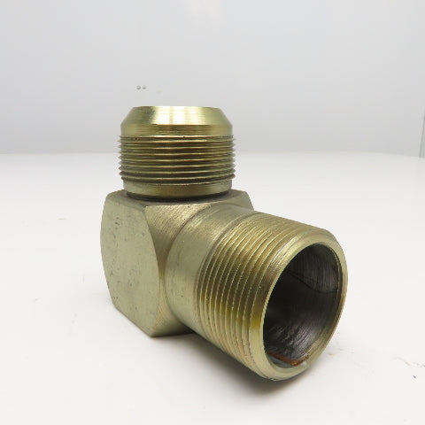 1-1/2" JIC Flare Male x 1-1/2" NPT Male Elbow 90°